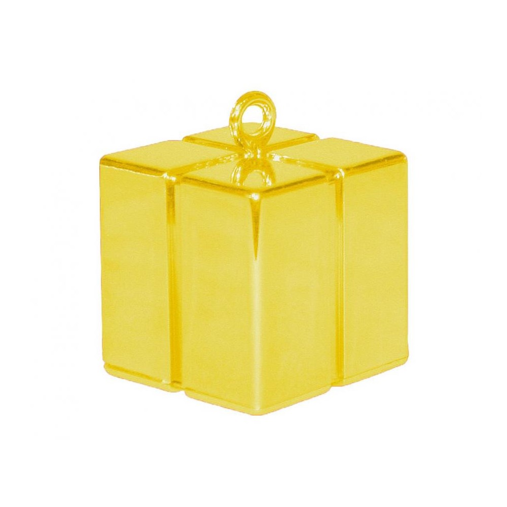 Colour Gold Gold gift box shaped balloon weight