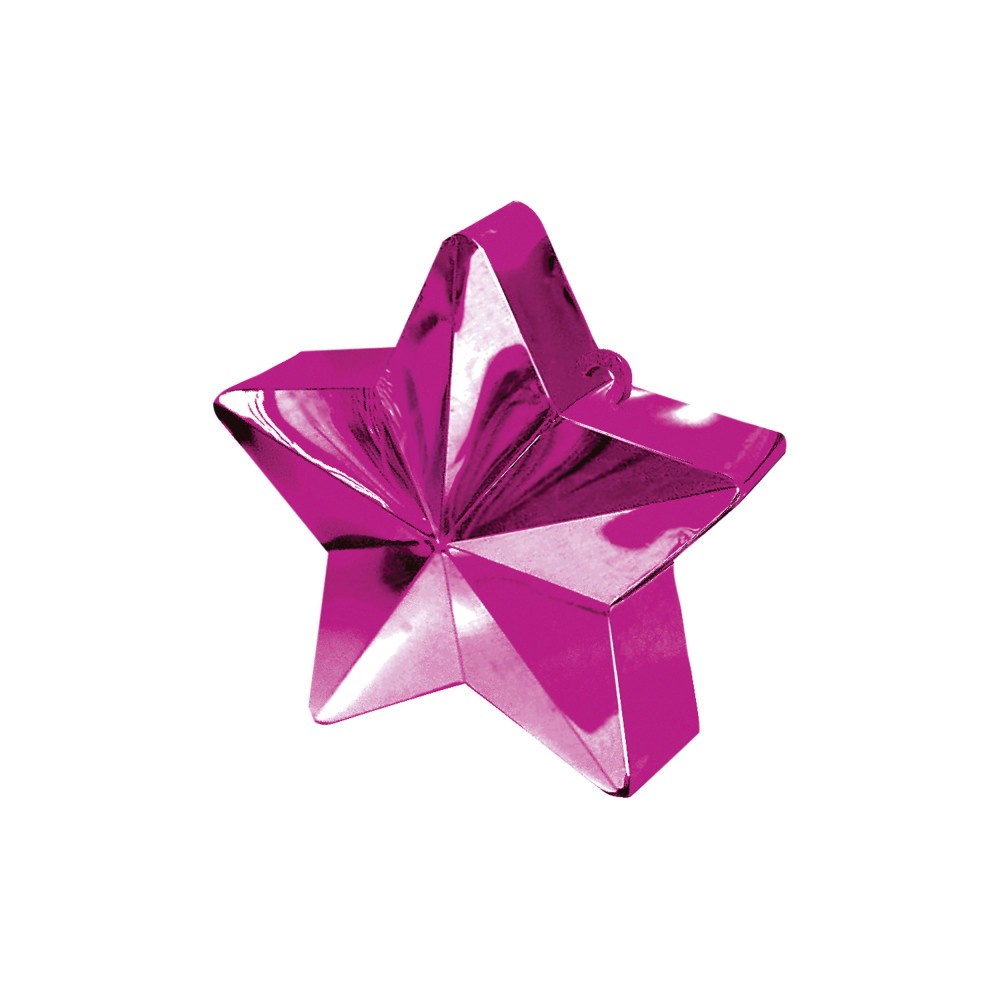 Colour Magenta Purple star-shaped balloon, balloon weight