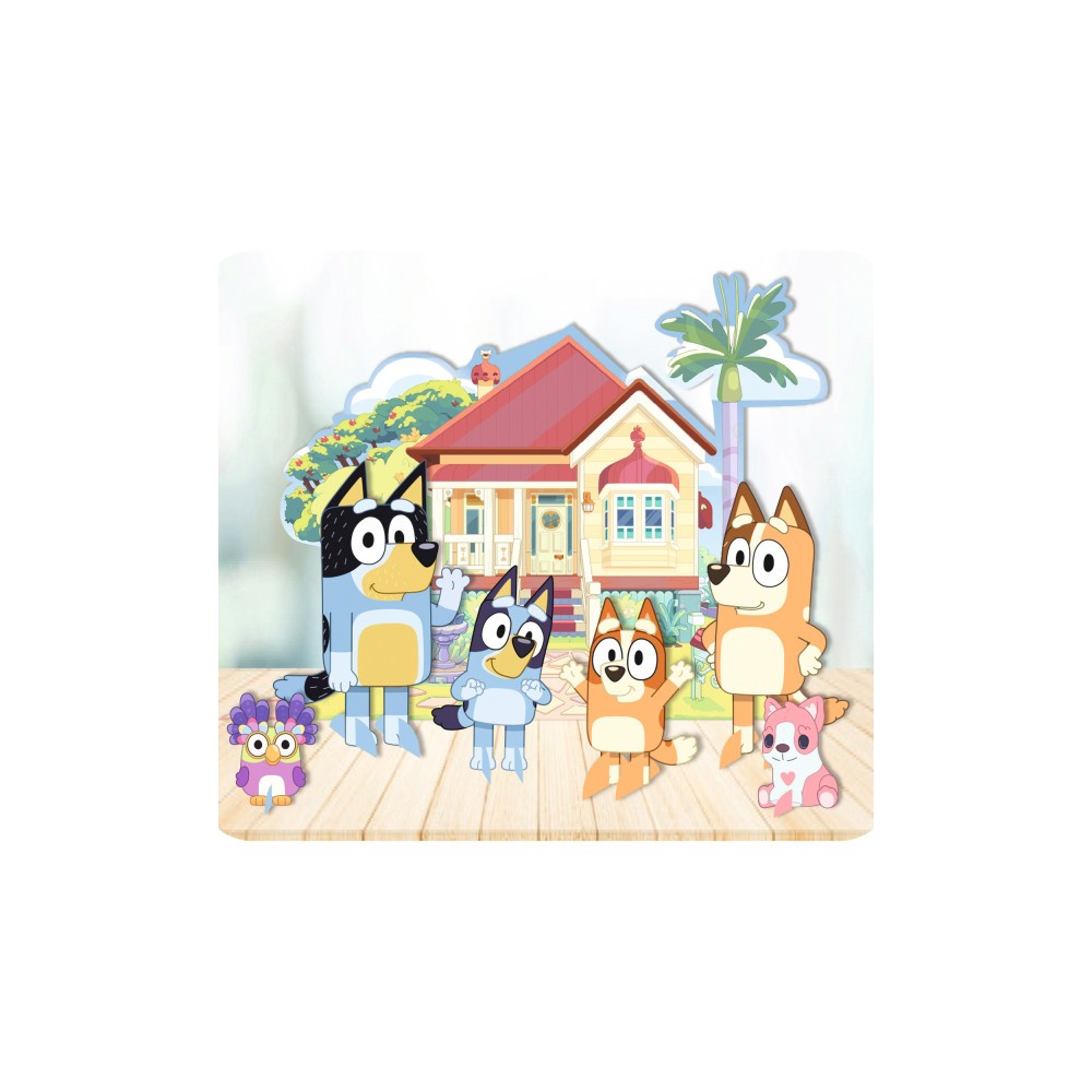 Bluey Joke table decoration set with 7 pieces