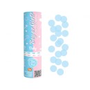 Wedding Boy or Girl confetti shooter 15 cm with blue confetti