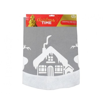 Christmas Reindeer Silver tree skirt, placemat