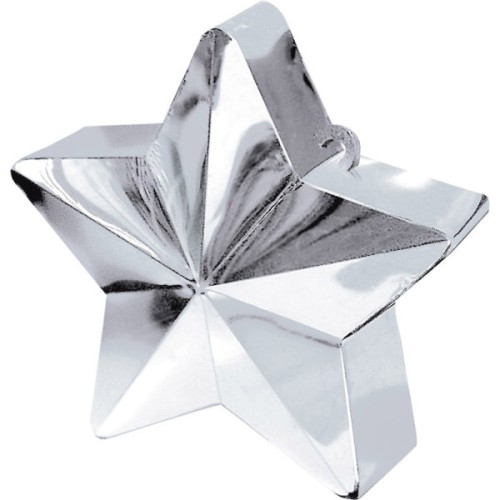 Colour Silver Silver star-shaped balloon, balloon weight