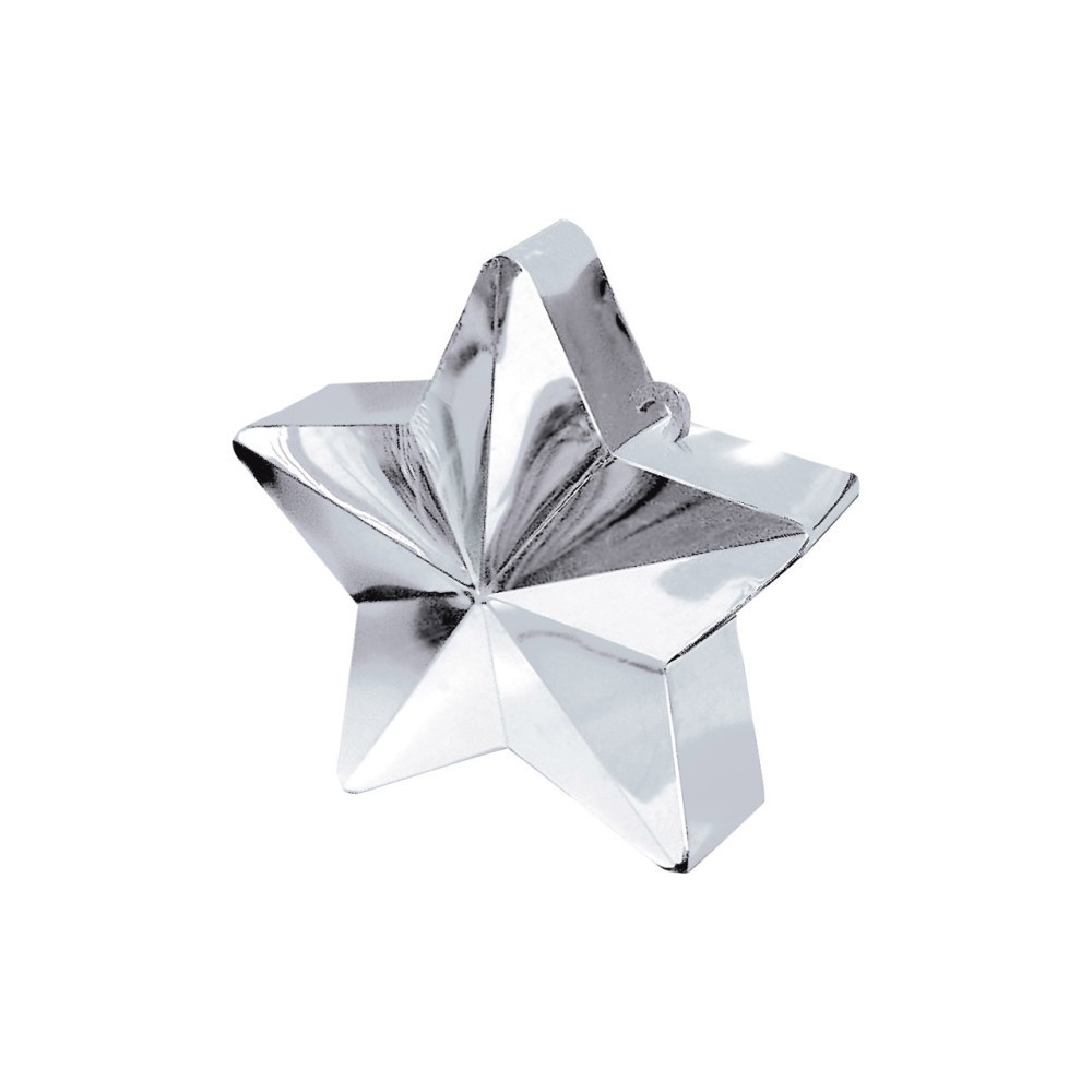 Colour Silver Silver star-shaped balloon, balloon weight