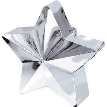 Colour Silver Silver star-shaped balloon, balloon weight