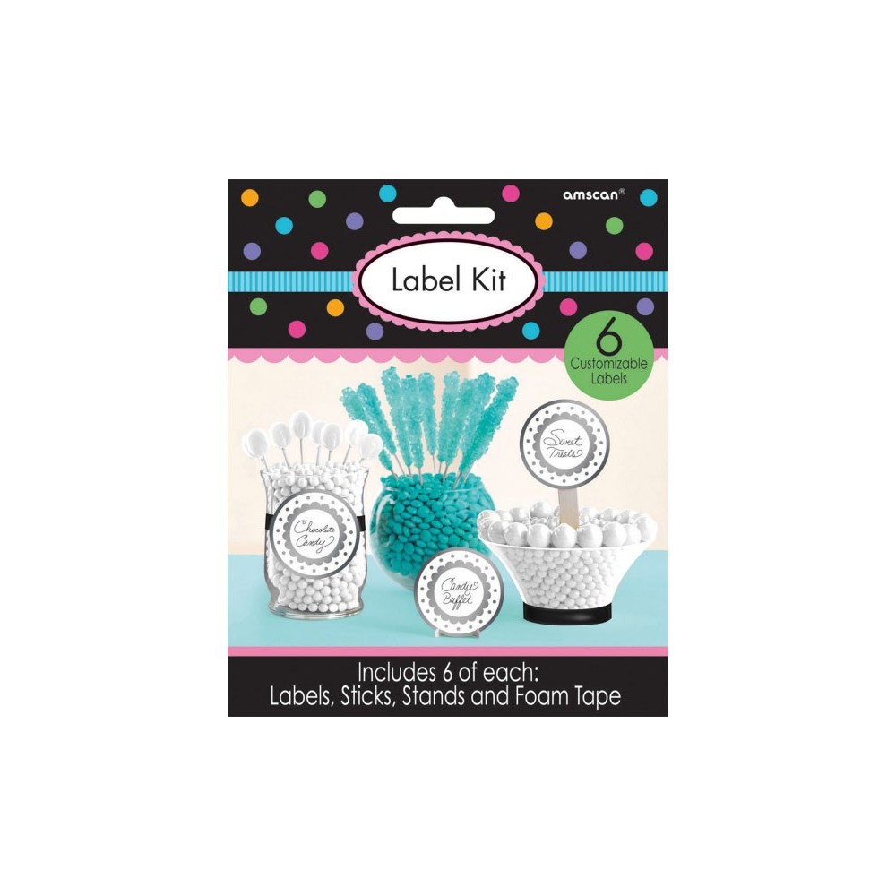 Happy Birthday Silver, Silver label set 6 pieces