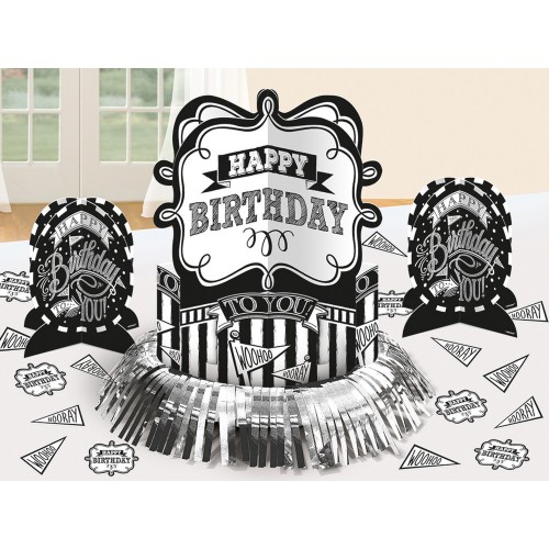Happy Birthday Happy Birthday Black table decoration set