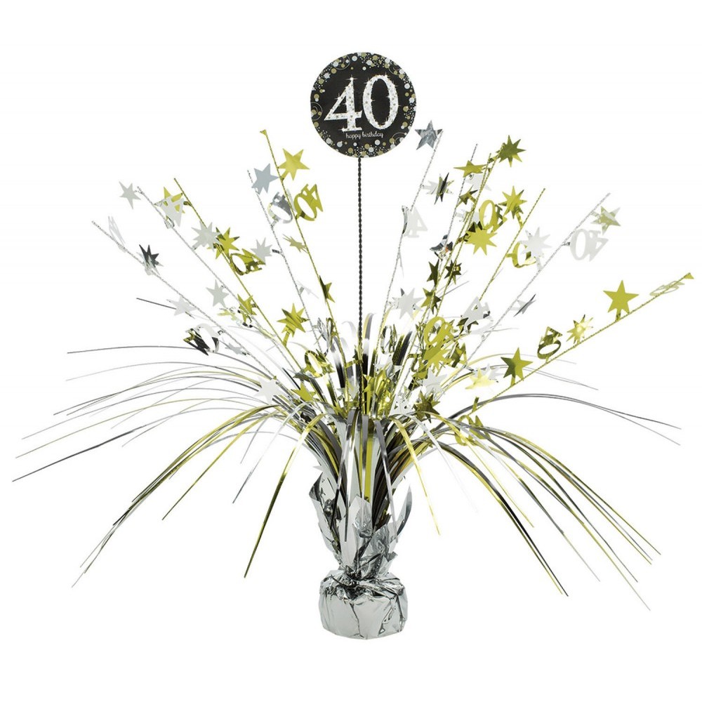 Happy Birthday Gold Happy Birthday 40 table decoration 45.7 cm