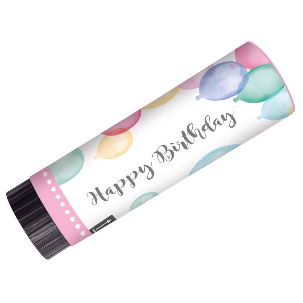 Party Happy Birthday Pastel Poppers, Serpentine Shooter 2-piece set