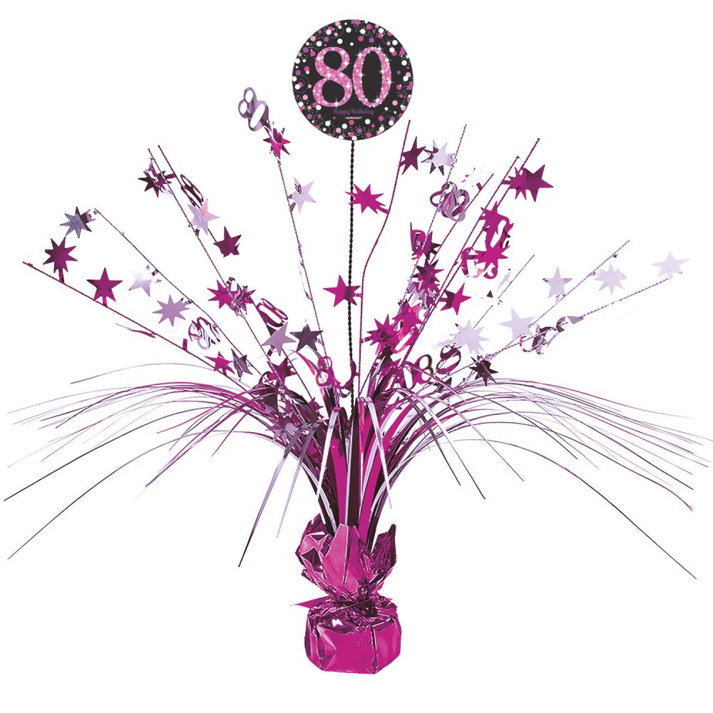 Happy Birthday Happy Birthday Pink 80 Table Decoration 45.7 cm