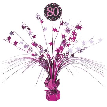 Happy Birthday Happy Birthday Pink 80 Table Decoration 45.7 cm
