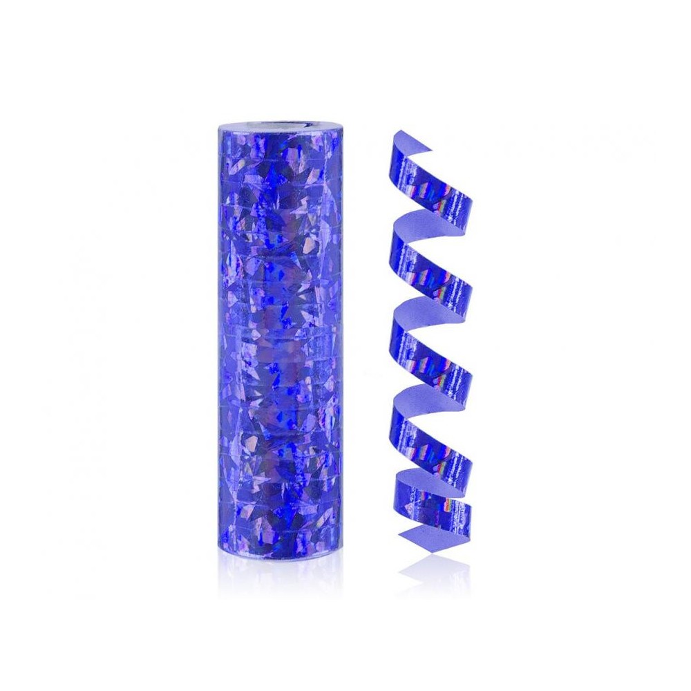 Colour Holographic Navy Blue Streamer 4 m