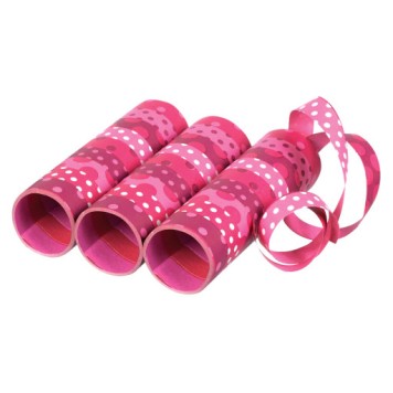 Colour Pink Streamer Pack of 3