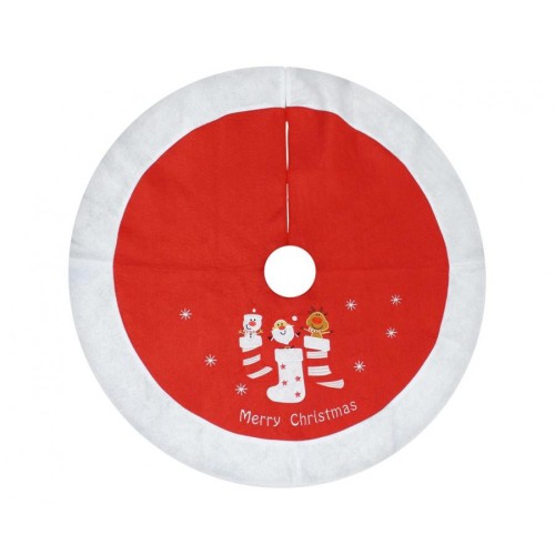 Christmas Red Red wooden skirt, mat 80 cm