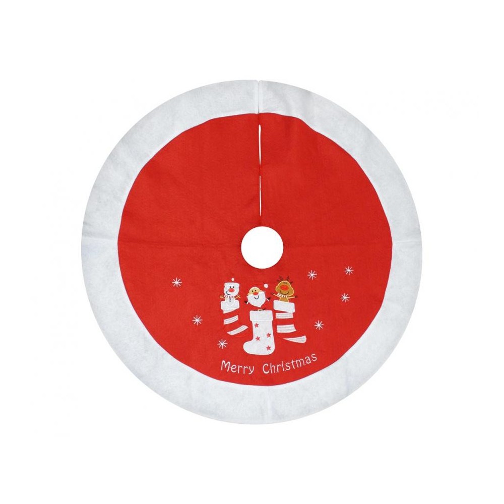 Christmas Red Red wooden skirt, mat 80 cm