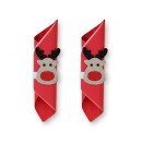 Christmas Deer Reindeer Napkin Ring Set
