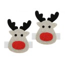 Christmas Deer Reindeer Napkin Ring Set