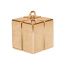 Colour Rose Gold gift box shaped balloon, balloon weight