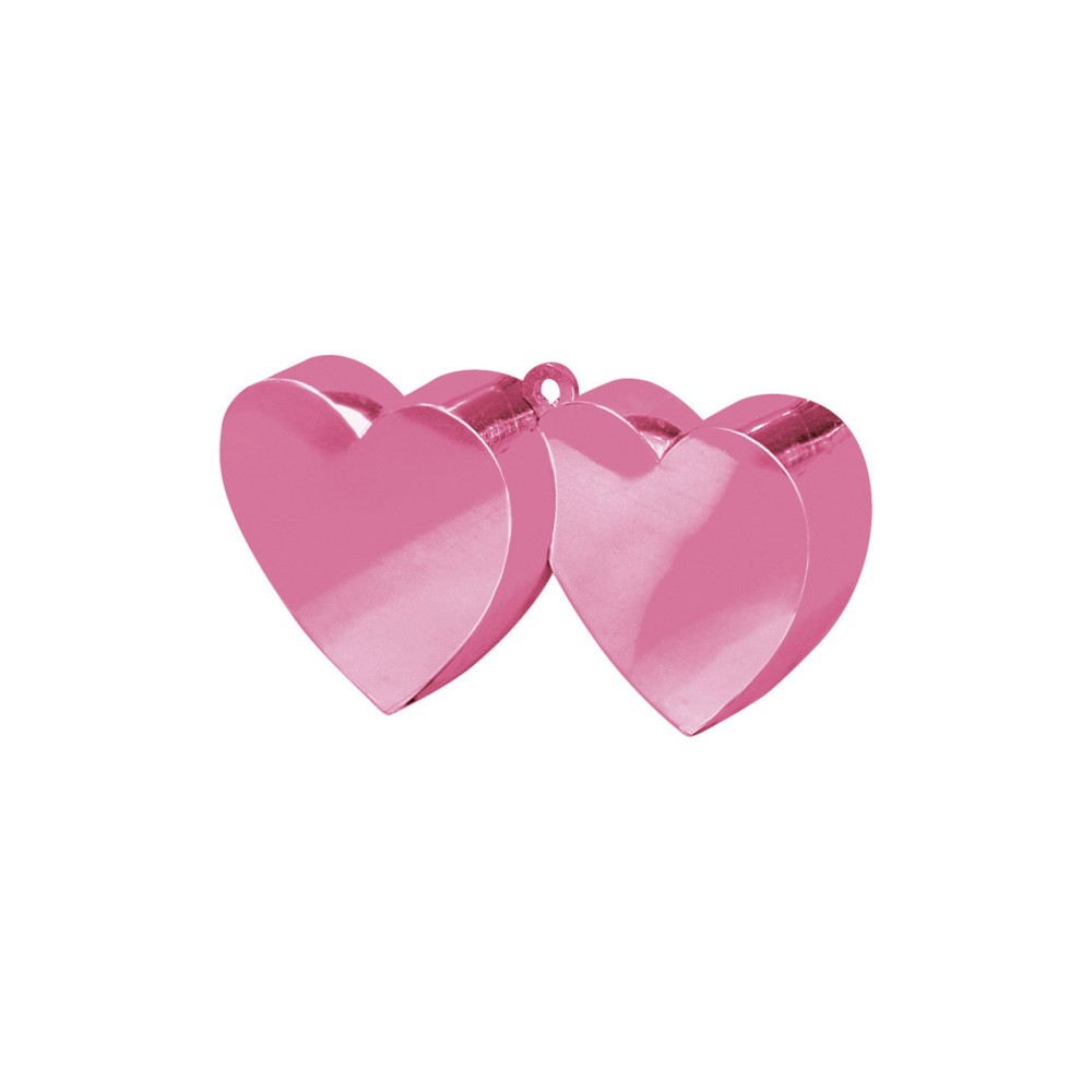 Wedding Pink, Double Heart Balloon, Balloon Weight