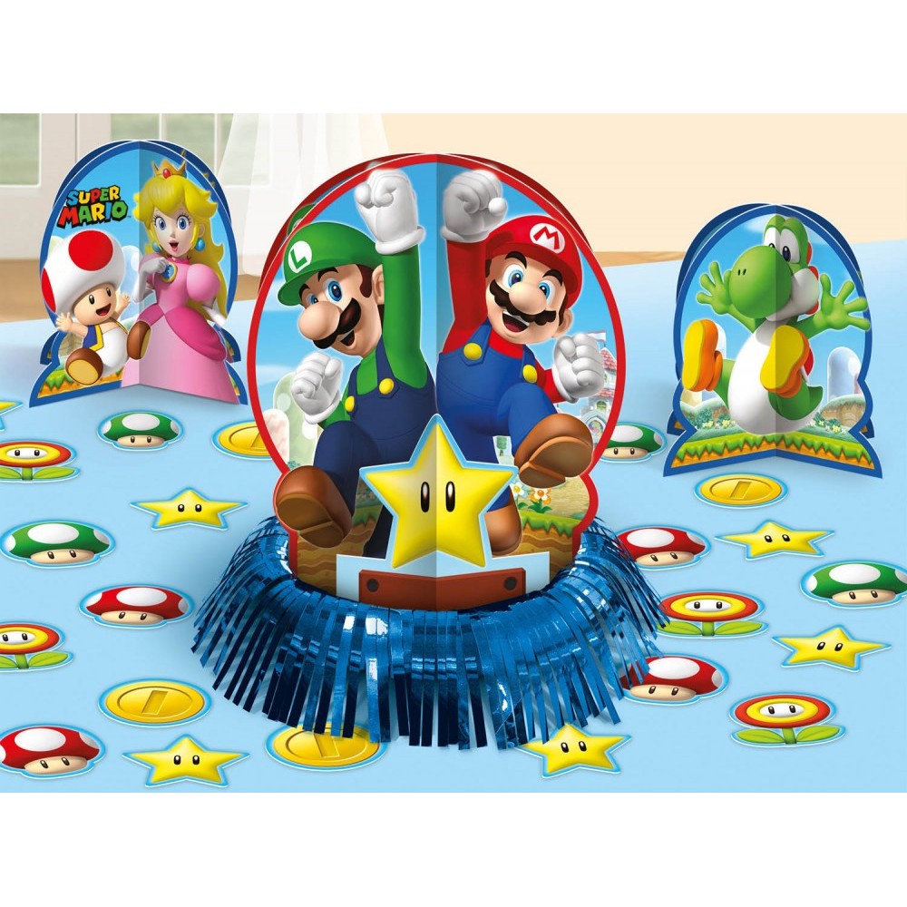 Super Mario Mushroom World table decoration set 23 pieces