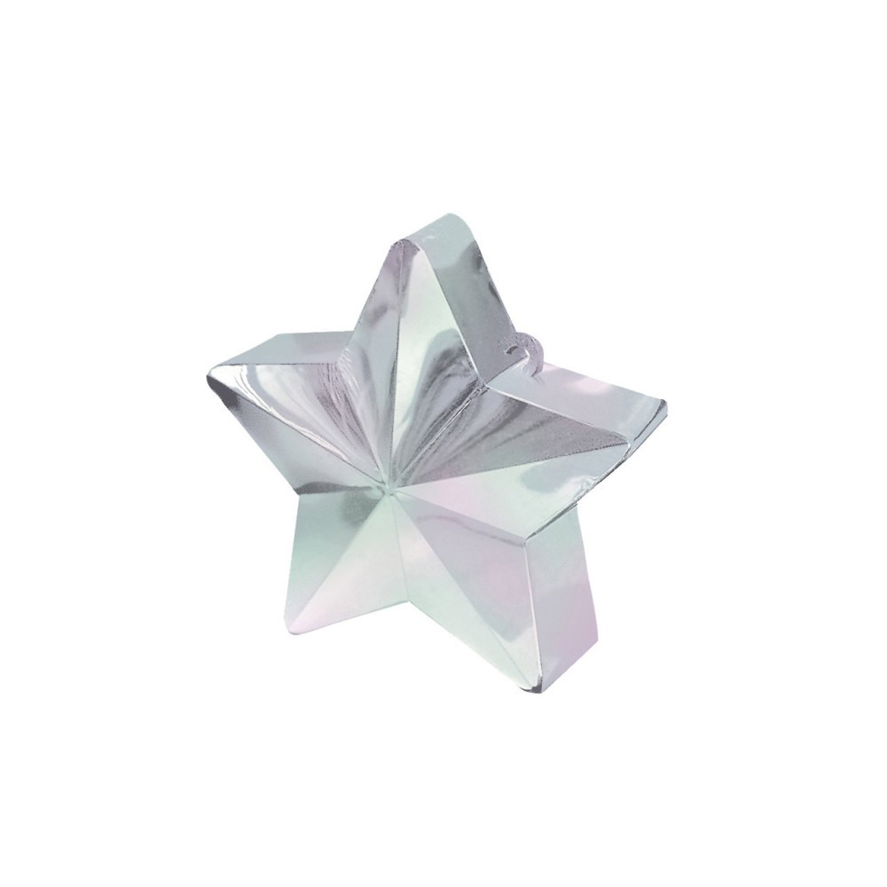 Colour Iridescent Iridescent star-shaped balloon weight