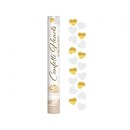 Wedding Gold White Hearts, Heart Confetti Shooter 40 cm
