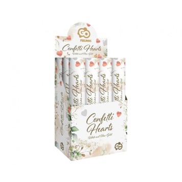 Wedding Rose gold Hearts Heart Confetti Shooter 30 cm