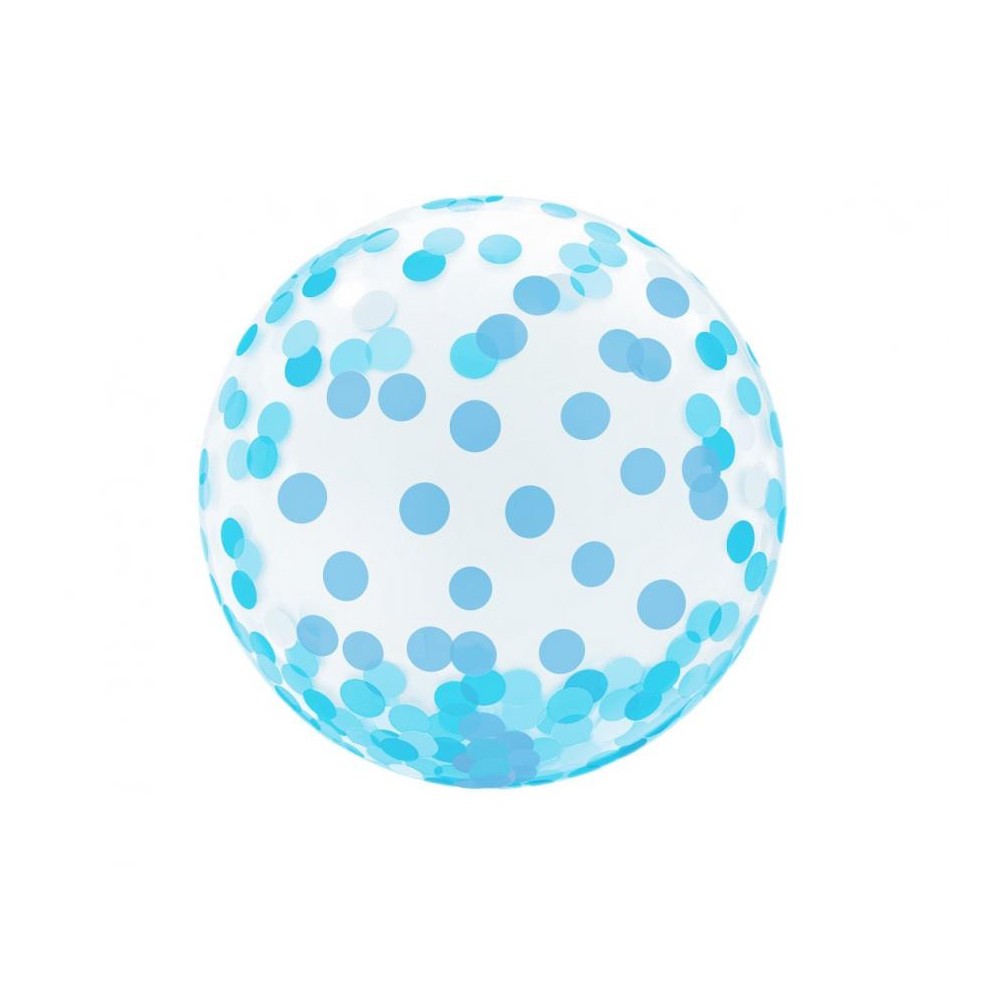 Baby Blue Dots Aqua sphere foil balloon 46 cm