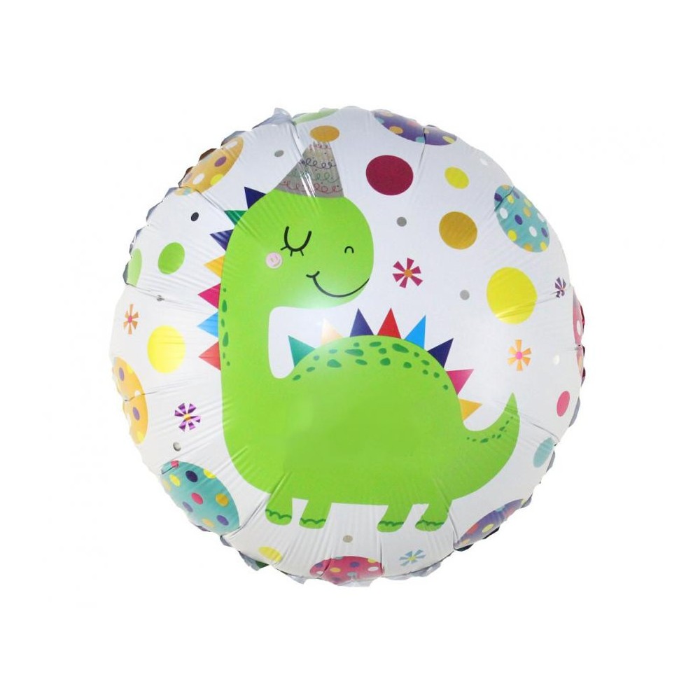 Dinosaur Party sphere foil balloon 36 cm