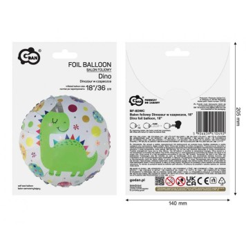 Dinosaur Party sphere foil balloon 36 cm