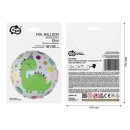 Dinosaur Party sphere foil balloon 36 cm