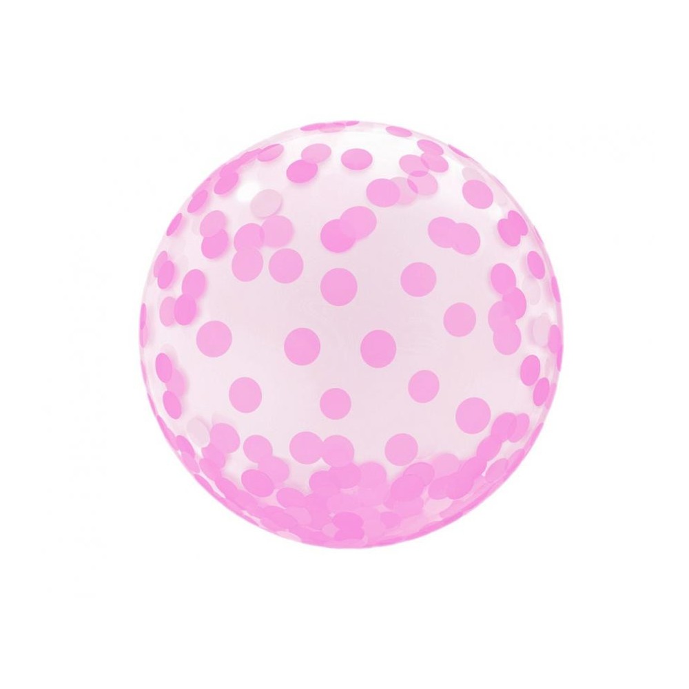 Baby Pink Dots Aqua sphere foil balloon 46 cm