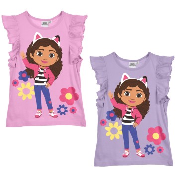 Gabby's Dollhouse Flowers children's short sleeve top, 3-8 years