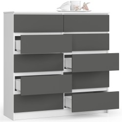 KOMODA K120 10SZ CLP BIAŁY / SZARY