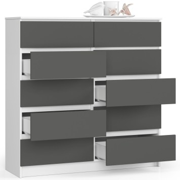 KOMODA K120 10SZ CLP BIAŁY / SZARY