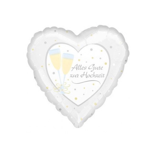 Wedding Alles Gute zur Hochzeit foil balloon 43 cm