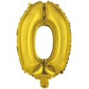 Number Gold, Gold number 0 foil balloon, 41 cm