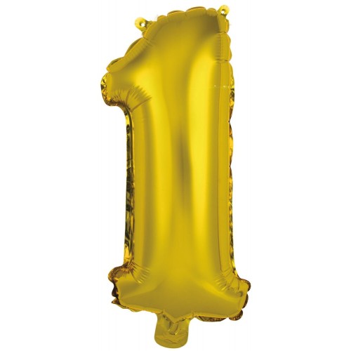Number Gold, Number 1 Foil Balloon 41 cm