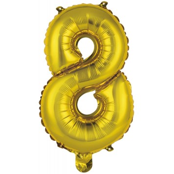 Number Gold, Gold number 8 foil balloon 46 cm