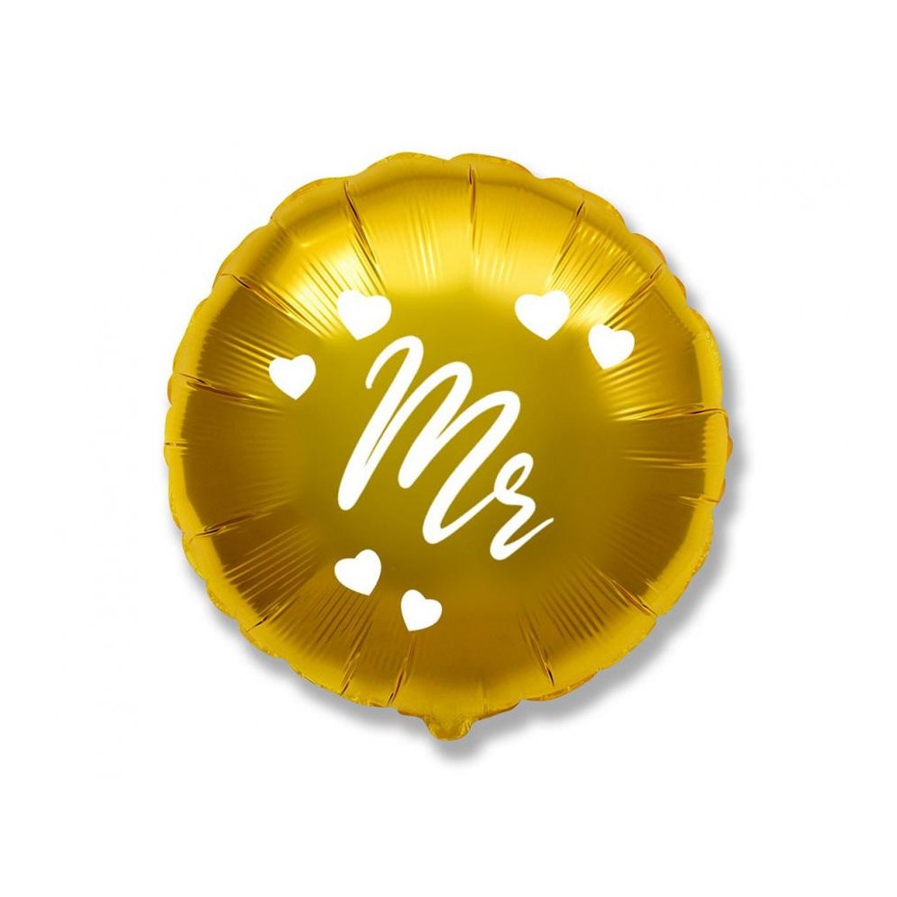 Wedding Gold, Gold Mr foil balloon 46 cm (WP)