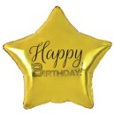 Happy Birthday Gold Gold Happy Birthday Star Foil Balloon 44 cm