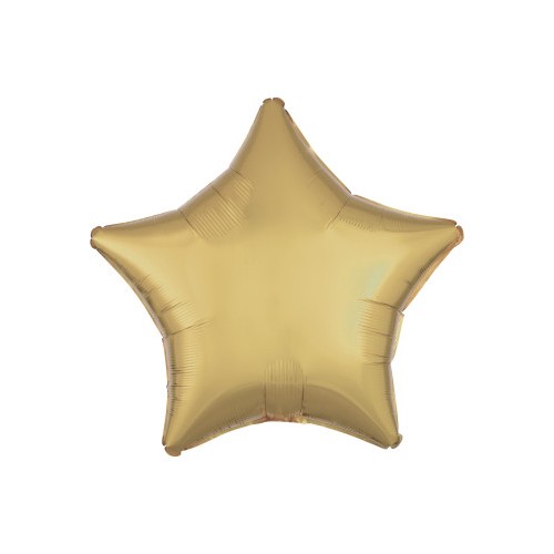 Colour White Gold Gold Star Foil Balloon 43 cm