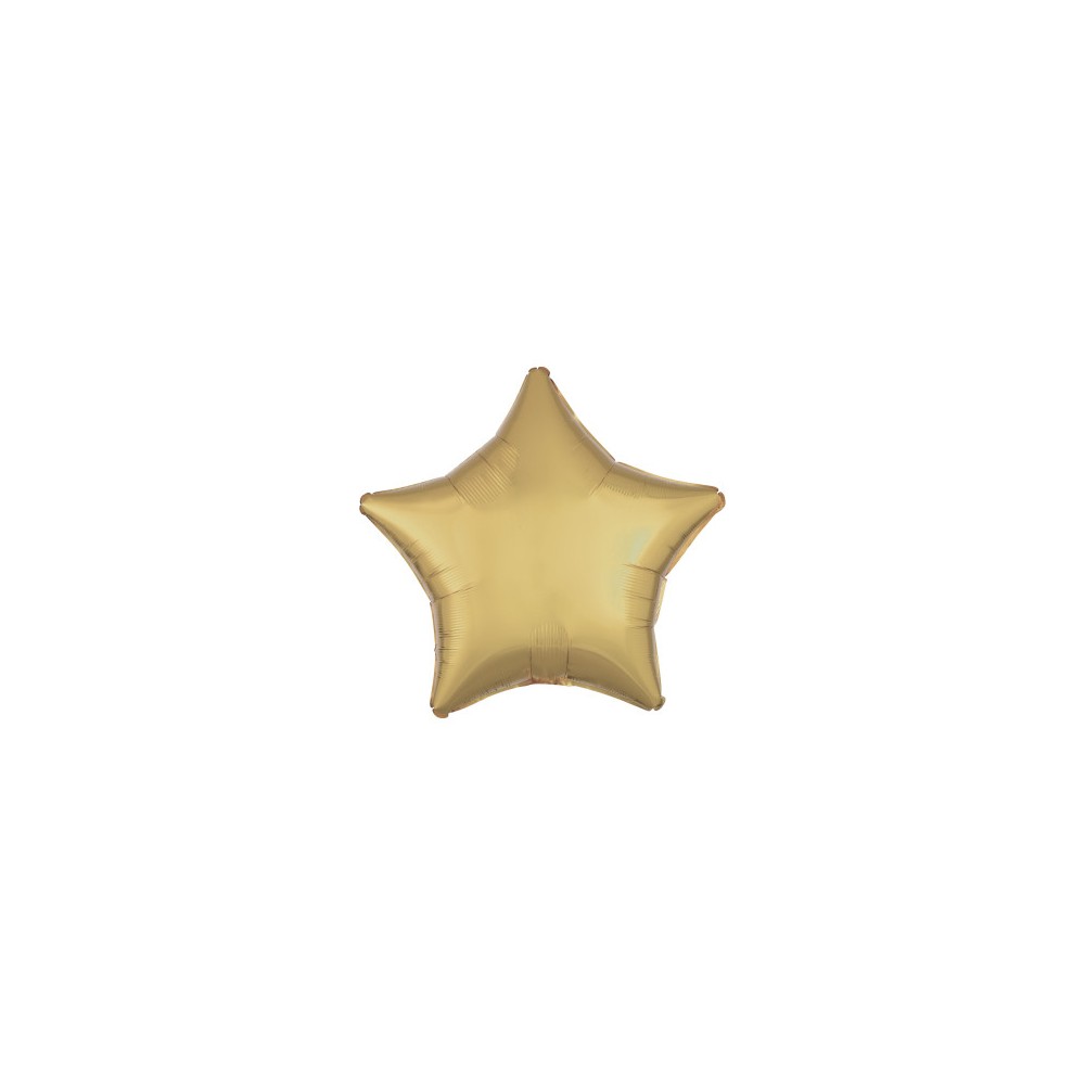 Colour White Gold Gold Star Foil Balloon 43 cm