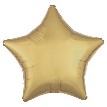 Colour White Gold Gold Star Foil Balloon 43 cm
