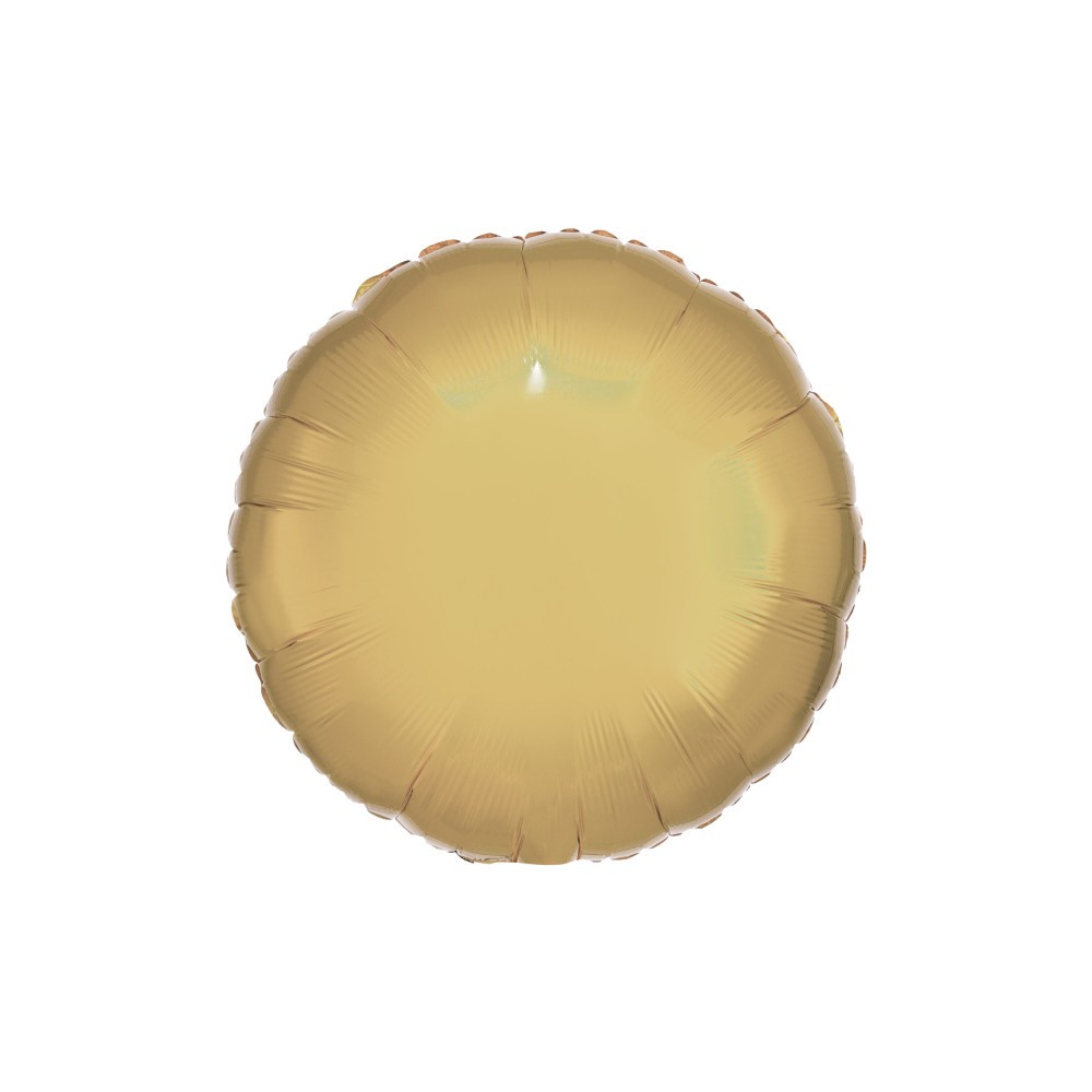 Colour White Gold Gold Circle Foil Balloon 43 cm