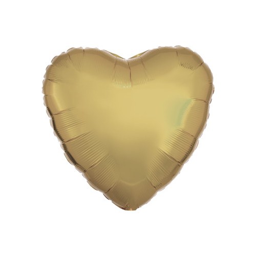 Colour White Gold Gold Heart Foil Balloon 43 cm