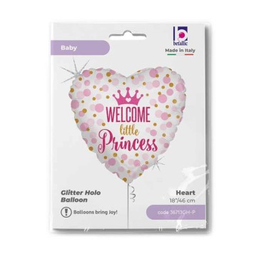 First Birthday Glitter Princess Baby Girl foil balloon 46 cm