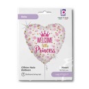 First Birthday Glitter Princess Baby Girl foil balloon 46 cm