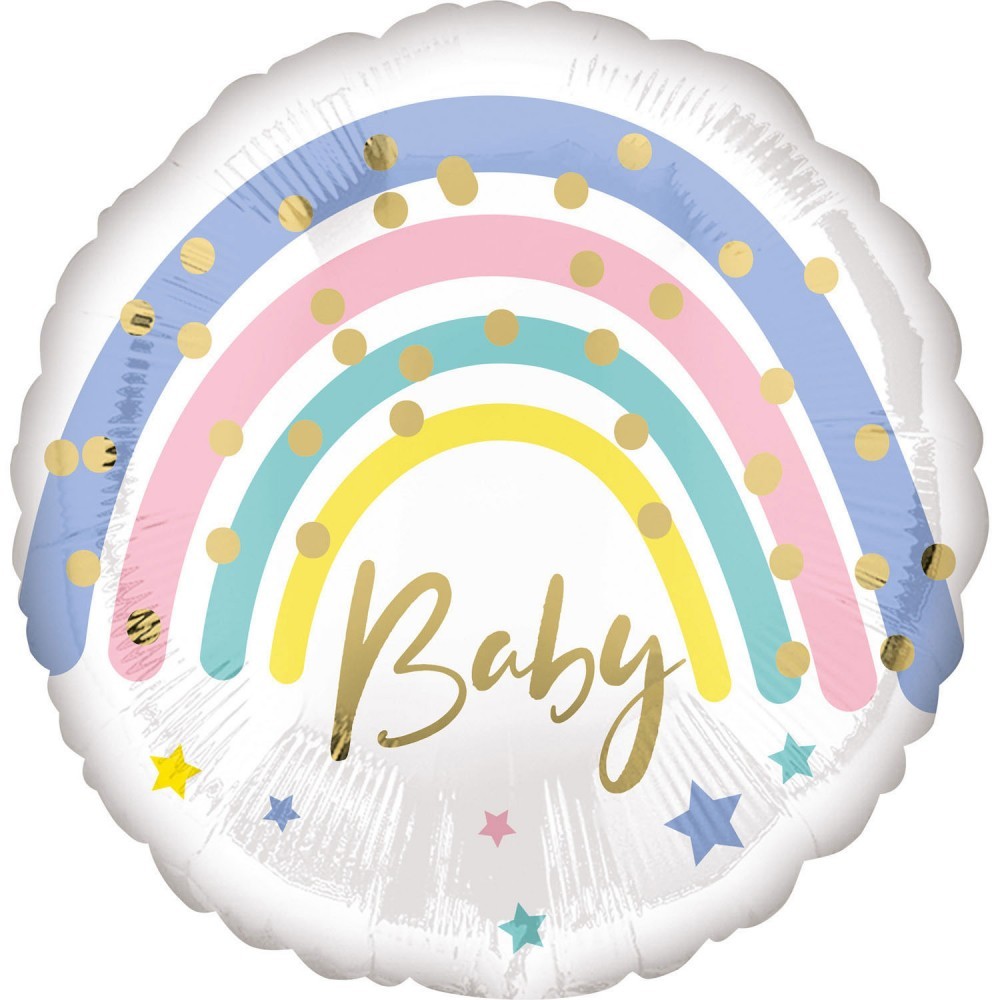 Baby Pastel Rainbow Foil Balloon 43 cm