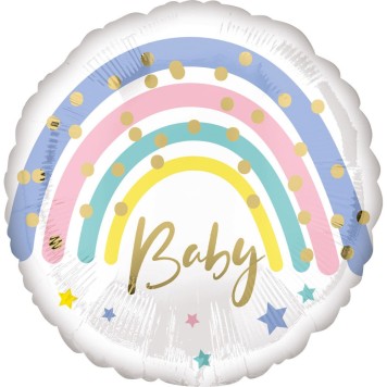 Baby Pastel Rainbow Foil Balloon 43 cm