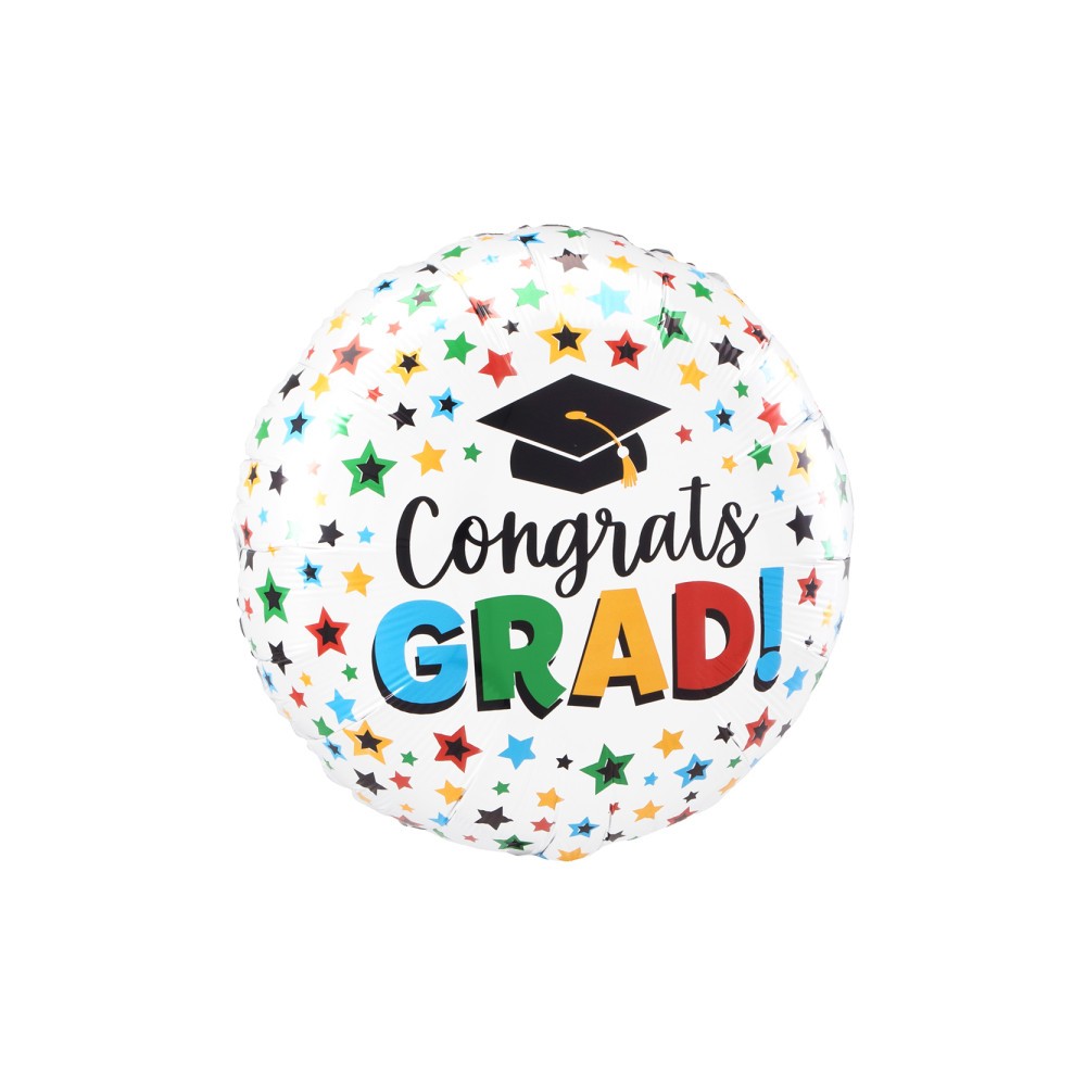 Graduation Colored Star foil balloon 43 cm
